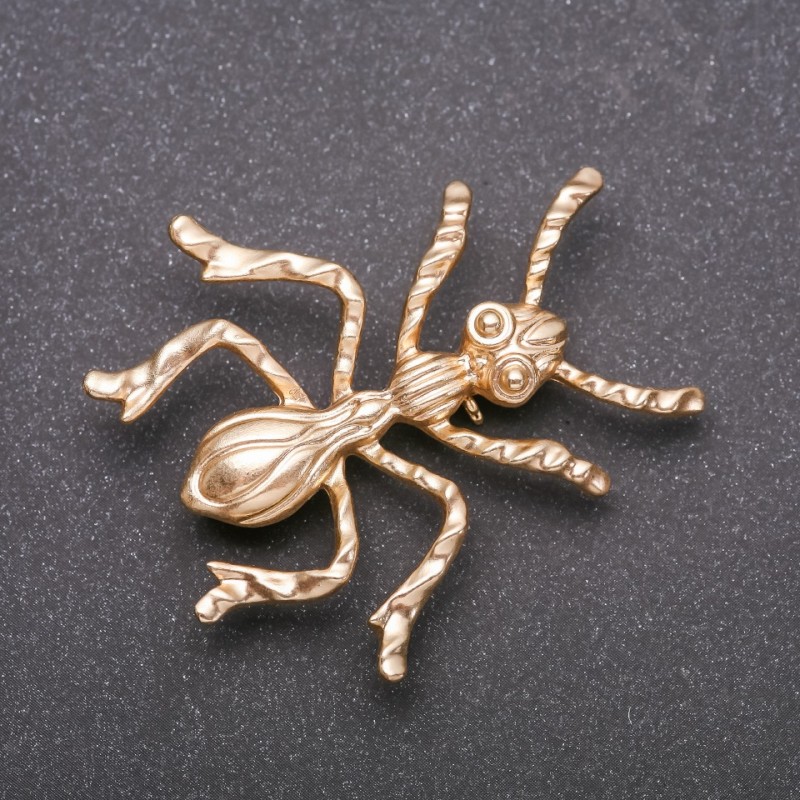 Broche fourmi en métal jaune 50 × 45 mm