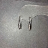 Paire de crochets d'oreilles en métal clair 19×3 mm