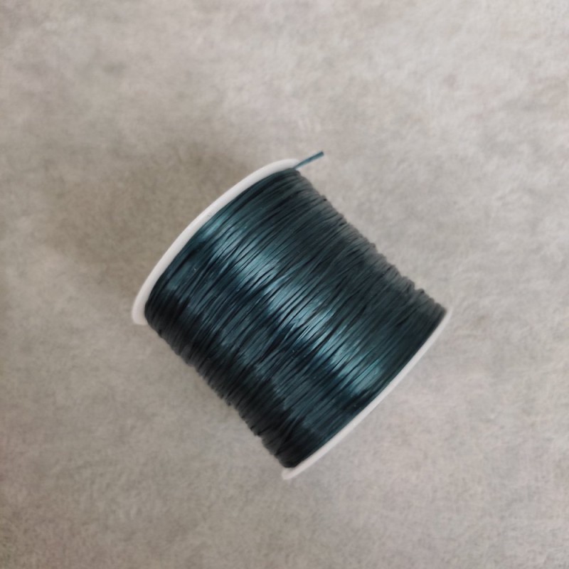 Fournitures : élastique pour loisirs créatifs, bobine vert foncé, longueur 30 m +