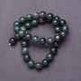Perles d'agate mousse sur fil, diamètre 10 mm, longueur 37 cm