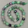 Pierre naturelle de fluorite, perles facettées sur fil, diamètre 10 mm, longueur 38 cm +