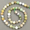 Pierre naturelle Opale verte sur fil, diamètre 10 mm, longueur 39 cm +