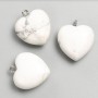 Pendentif Cœur en howlite, diamètre 27×25×10 mm+