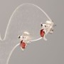 Boucles d'oreilles puces Xuping avec pierre rouge 10×4 mm