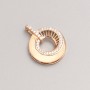 Pendentif Xuping dorure 18K avec strass blancs, diamètre 20 mm+