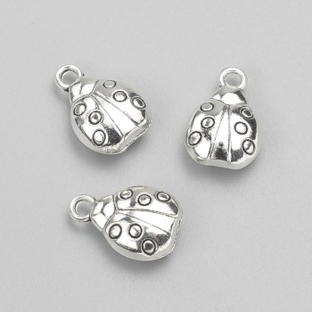 Fourniture : pendentif coccinelle 14 × 10 mm, conditionnement 10 pièces ± 20 g