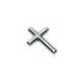 Pendentif Croix en hématite, diamètre 23×35, 5×5 mm+
