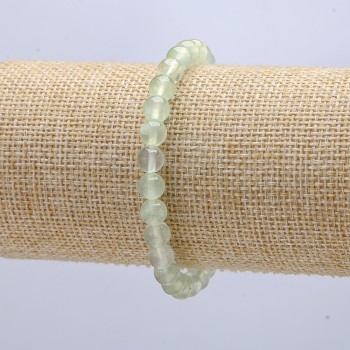 Bracelet élastique en préhnite, billes lisses de 6 mm, longueur 18 cm +