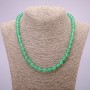 Collier en néphrite, perles lisses de 8 mm, longueur 48 cm