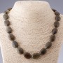 Collier en labradorite ovale 2×1,5 cm, longueur 48 cm