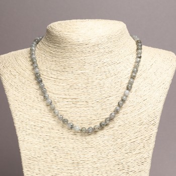 Collier en labradorite naturelle, billes lisses de 6 mm, longueur 45 cm ±