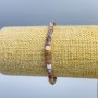 Bracelet en agate du Botswana, cube facetté, diamètre 4×4 mm, longueur 18 cm (élastique)