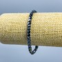 Bracelet en hématite, cubes de 4×4 mm, longueur 18 cm (élastique)