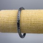 Bracelet en hématite « Zigzag », diamètre 5×6 mm ±, longueur 18 cm (élastique)