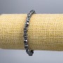 Bracelet Hématite Tête de Mort, diamètre 6×8×6 mm, longueur 18 cm (élastique)