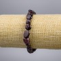 Bracelet en grenat facetté, diamètre 9×10 mm ±, longueur 18 cm, élastique