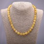 Collier en quartz rutile à aiguilles, perles lisses de 8 mm, longueur 48 cm