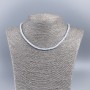 Choker en nacre naturelle blanche teintée