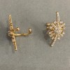 Kaf Xuping Or jaune 18K, strass blancs en forme d'étoile, diamètre 20×10 mm+
