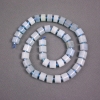 Perles sur fil en aigue-marine rondelles, diamètre 9 × 7 mm ±, avec rocailles, diamètre 2 mm ±, longueur environ 40 cm