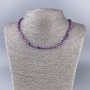 Collier en phosphosidérite, pierre naturelle facettée, cube 4×4 mm, longueur 50 cm ±