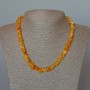 Collier d'éclats d'ambre, diamètre 7×4 mm ±, longueur 45 cm ±