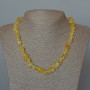 Collier de citrine en éclats naturels, diamètre 8×5 mm ±, longueur 48 cm ±