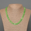 Collier en chrysoprase, pierre naturelle, perles ovales, diamètre 8 × 10 mm ±, longueur 48 cm ±